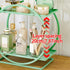 2-Tier Counter Countertop Green Perfume Organizer for Dresser, Bathroom Organizers, Elegant Round Makeup Organizer