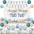 Train 2nd Birthday Decoration Boy, Chugga Chugga Two Two Decorations Backdrop Banner