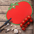 Kichvoe Tomato Shaped Plastic Cutting Board, Creative Kitchen Food Chopping Mat for Veggies & Cheese 31.80X26cm