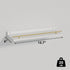 Set 3, WOPITUES Floating Shelves with Gold Metal Guardrail, Shelves for Wall Decor of Wall Shelves for Bedroom