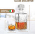 Bormioli Rocco Selecta Collection Whiskey Decanter - 33.75oz Diamond Decanter with Starburst Detailing