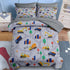 5 Set Set Nesker Pcs Comforter Twin Size, Construction Vehicles Car Bedding for Kids Teen, Town Tree Truck Bedding