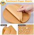 SMARTAKE 200 Pcs Unbleached Parchment Paper Baking Sheets, 6 Inches Non-Stick Precut Baking Parchment