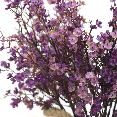 JAKY-Global 6 Bundle Babys Breath Fabric Cloth Artificial Flowers for Wedding Party Decoration (Autumn Purple)