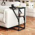 NEFROM Set 2, ET-D-BK2 C-Shaped End Tables, Sofa TV Trays of Small Couch Side Table for Living Room, Bedroom, Bedside