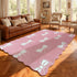 Rug,4x6 Pink Bow Area Solid Color Aesthetic Carpets for Living Room Nursery Dorm Playroom,Machine Washable Wavy Non