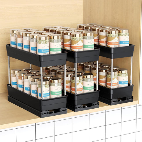 Mystozer Pull Out Spice Rack Organizer for Cabinet, Slide Out Spice Racks