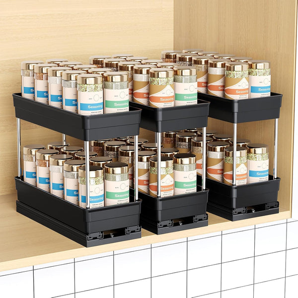 Mystozer Pull Out Spice Rack Organizer for Cabinet, Slide Out Spice Racks