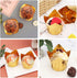 EUSOAR Disposable Baking Cups, 3.5 Ounce 50pcs Gold Tulip Cupcake Muffin Liners, Aluminum Foil Style Cups