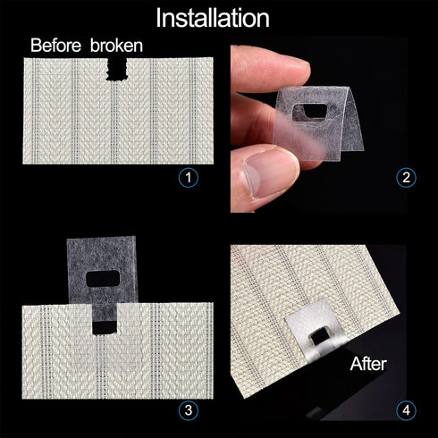 TOODOO Vertical Blind Repair Tabs, Vertical Blind Vane Saver, Clear, 30