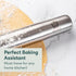 Ultra Cuisine French Rolling Pin for Baking – Tapered Design, Stainless Steel, 15.75-inch Large Roller Pin