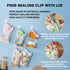 4pcs Bag Spout Clip,for Food,Snack Sealing Clips with Pour Spouts,Kitchen Chip Bag with Adhesive Hooks, for Cereal