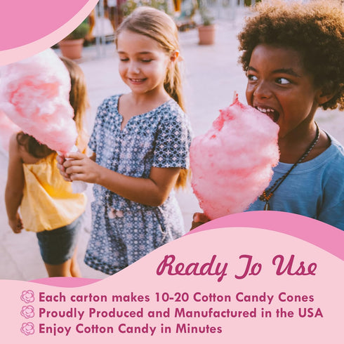 Under the Sun Products Package -8.5oz Pack 2 Cotton Candy Floss Sugar of ct-(Pink Vanilla, Blue Raspberry Each Flavor