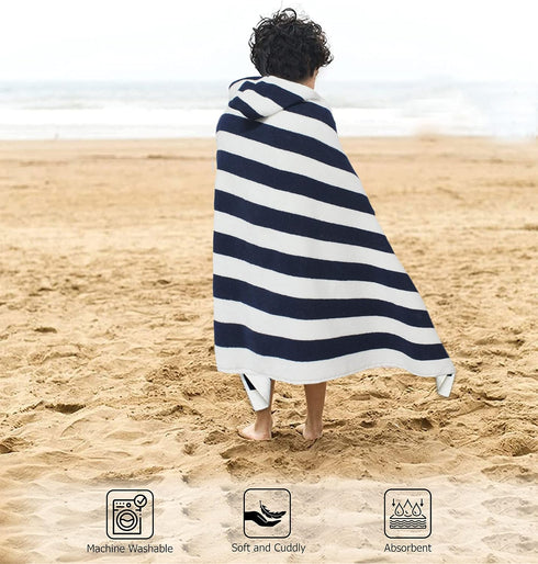 ORIGINAL KIDS 100% 30x60- Hooded Bath Towel Wrap - Cotton Terry Large Oversized Hooded Kids Towel - Toddler Shower Pool