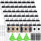 Mimorou 48 Pcs Clear Plastic Spice Jars Spice Bottles with Shaker Lids