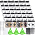 Mimorou 48 Pcs Clear Plastic Spice Jars Spice Bottles with Shaker Lids