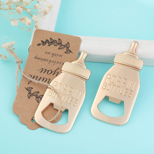 40 Pack GengGeng Baby Bottle Opener, Zinc Alloy, Bear Pattern, Baby Shower Favors, Wedding Favor, Kids Party Decor