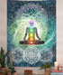 Yoga Decor Tapestry, Meditation Vertical Tapestry Wall Hanging for Bedroom, Lotus Tapestries Poster Beach Blanket (40W