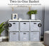 DECOMOMO Storage Basket 13x15x13 Cube Bins with Label Holder, Felt Fabric Storage Cubes for Shelves Closet Toys Clothes