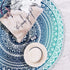 Swimming 59 Microfiber Mandala Round Blue Beach Towel Blanket, Oversized Quick Dry Super Absorbent Thick Towel for Pool