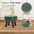 13in 13''L 13''W 10.2''H, oakvivo Small Foot Stool Ottoman, Round Faux Leather Foot Rest for Couch, Under Desk Pouf