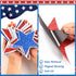 JULMELON 22pcs 4th of July Patriotic Decorations, Red White and Blue Star Magnets for Independence Day Party