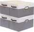 Yawinhe Fabric Storage Baskets, Large Foldable Closet Organizer for Shelves, Canvas Storage Bins for Clothes,