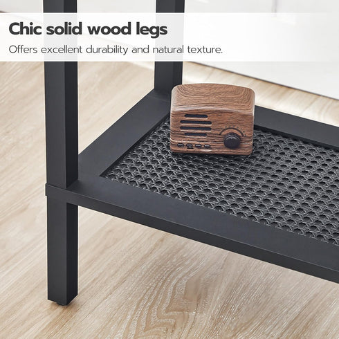 2-Tier BF91UBZ01 HOOBRO Small Side Table with Charging Station, End Table with USB Ports and Outlet, Nightstand