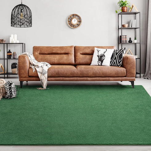 5x8 FlyDOIT Area Rugs for Bedroom Living Room, Green Super Soft Comfy Thickened Memory-Foam Indoor Carpets, Modern