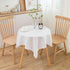 sancua Small Square Tablecloth 36 x 36 Inch White (Fits 20-30 Inch