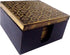 Purpledip Wooden Coasters Set of 5, Brass Sheet Covered Mango-Wood Barware