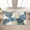 Wonnitar 2x3 Kitchen Sink Rug, Machine Washable Blue Bathroom Leaf Rugs, Monstera