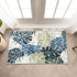 Wonnitar 2x3 Kitchen Sink Rug, Machine Washable Blue Bathroom Leaf Rugs, Monstera