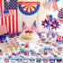 24 PCS 4th of July Cupcake Toppers, USA Patriotic Cupcake Liners for Cake Decoration Supplies