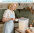 9.5L 2 Pack 25lbs Vtopmart Extra Large Flour Sugar Storage Containers for flour, Airtight Kitchen Pantry Organization