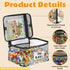 WinzMil 6-Pack Extra Large Toy Storage Bags with Zippers & Labels, Reusable Clear TPU Waterproof Organizer for Kids