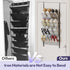 4 SWTYMIKI Over the Door Shoe Organizer - Adjustable Tier Hanging Shoe Rack Organizer, Metal Heavy Duty Behind Door
