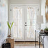 FMFUNCTEX French Front Door Curtains for Glass Door, 72 Inches White Semi-Sheer with Yellow and Grey Branch Print