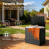 31 Mars Villa Gallon Deck Box, Waterproof Weatherproof and UV Resistant Resin Storage Bin with Lockable Lid