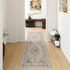 Runner Rug 2x5 Vintage Hallway Area Rug, Taupe Medallion Washable Indoor Bedroom Carpet