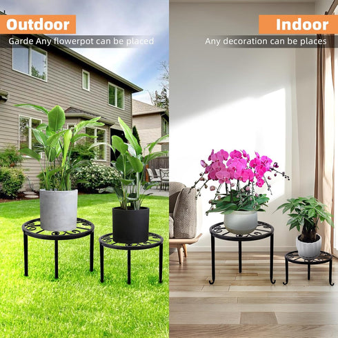 Acteomsly 6-Pack (6PACK Metal Plant Stand,Heavy Duty Flower Pot Stands for Multiple Plant,Outdoor Anti-Rust Plant Pot