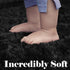 Black Machine Washable 3x5 Rug for Bedroom, Fluffy Non Slip Plush Small Shaggy Floor Carpet