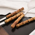 Serving Spoon and Fork Set, 304 Stainless Steel Utensils with Natural Bamboo Handle, 10" Long