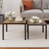 Set 2, Smuxee Nesting Coffee Table of Square Modern Stacking Table with Wood Finish, Industrial End Table Side Tables