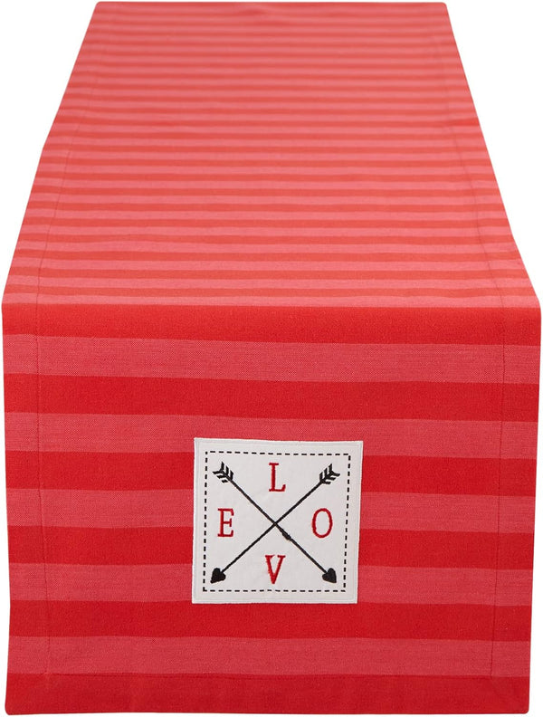 DII Valentine's Day Table Top Collection, Table Runner, 14x72, in Love