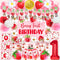 RainMeadow Premium Berry First Birthday Decorations Set - Strawberry 1st Birthday Decorations