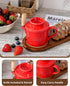 Mavolico Countertop, Butter Dish with Lid, French Ceramic Butter Crock with Water Line for Keeps Butter Spreadable