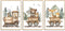 SZHUAAIC 3Pcs Woodland Animal Nursery Canvas Wall art Forest Wildlife Train Adventure Drawing