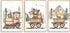 SZHUAAIC 3Pcs Woodland Animal Nursery Canvas Wall art Forest Wildlife Train Adventure Drawing