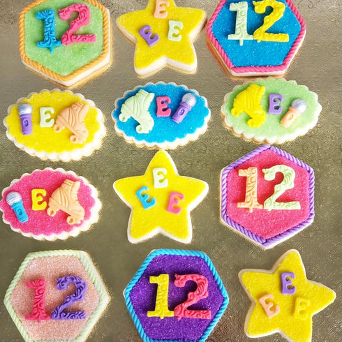 80s Disco Fever Fondant Silicone Tray, Boombox Microphone Radio Bass for Sugarcraft Cake Decorating, Cupcake Topper,